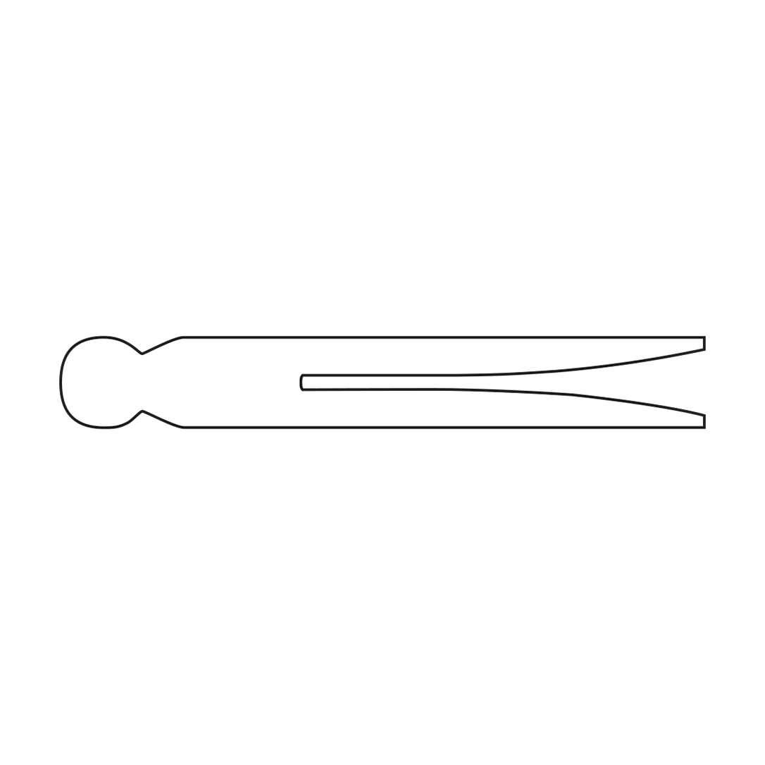 Profile drawing of clothes pin